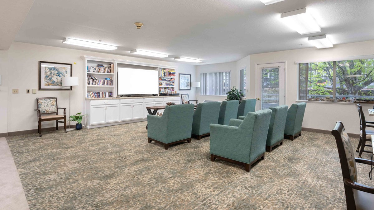The TV lounge at Parkrose Chateau