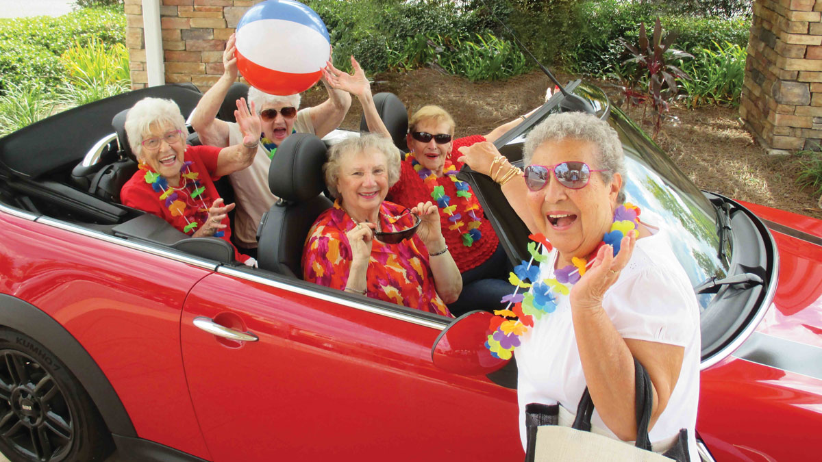 Residents enjoying time together at Parkrose Chateau
